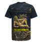 Geb Rugby Jersey Ancient Egyptian Cracked Earth and Wheat Illustration Egyptian Earth God - African Pride
