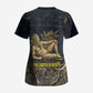 Geb Scrub Top Ancient Egyptian Cracked Earth and Wheat Illustration Egyptian Earth God - African Pride