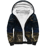 Geb Sherpa Hoodie Ancient Egyptian Cracked Earth and Wheat Illustration Egyptian Earth God - African Pride