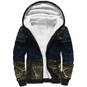 Geb Sherpa Hoodie Ancient Egyptian Cracked Earth and Wheat Illustration Egyptian Earth God - African Pride