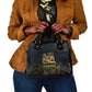 Geb Shoulder Handbag Ancient Egyptian Cracked Earth and Wheat Illustration Egyptian Earth God - African Pride