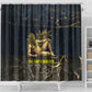 Geb Shower Curtain Ancient Egyptian Cracked Earth and Wheat Illustration Egyptian Earth God - African Pride