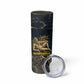 Geb Skinny Tumbler Ancient Egyptian Cracked Earth and Wheat Illustration Egyptian Earth God - African Pride