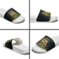 Geb Slide Sandals Ancient Egyptian Cracked Earth and Wheat Illustration Egyptian Earth God - African Pride