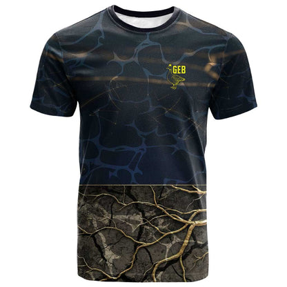 Geb T shirt Ancient Egyptian Cracked Earth and Wheat Illustration Egyptian Earth God - African Pride