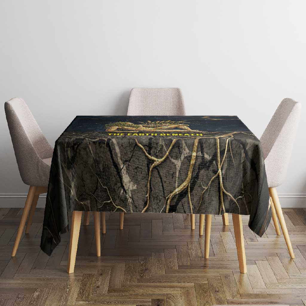 Geb Tablecloth Ancient Egyptian Cracked Earth and Wheat Illustration Egyptian Earth God - African Pride
