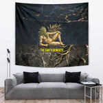 Geb Tapestry Ancient Egyptian Cracked Earth and Wheat Illustration Egyptian Earth God - African Pride