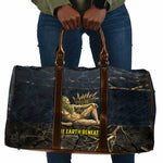 Geb Travel Bag Ancient Egyptian Cracked Earth and Wheat Illustration Egyptian Earth God - African Pride