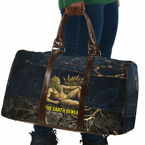 Geb Travel Bag Ancient Egyptian Cracked Earth and Wheat Illustration Egyptian Earth God - African Pride