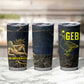 Geb Tumbler Cup Ancient Egyptian Cracked Earth and Wheat Illustration Egyptian Earth God - African Pride