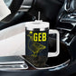 Geb Tumbler With Handle Ancient Egyptian Cracked Earth and Wheat Illustration Egyptian Earth God - African Pride