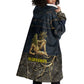 Geb Wearable Blanket Hoodie Ancient Egyptian Cracked Earth and Wheat Illustration Egyptian Earth God - African Pride
