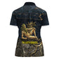Geb Women Polo Shirt Ancient Egyptian Cracked Earth and Wheat Illustration Egyptian Earth God - African Pride