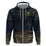 Geb Zip Hoodie Ancient Egyptian Cracked Earth and Wheat Illustration Egyptian Earth God - African Pride