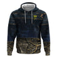 Geb Zip Hoodie Ancient Egyptian Cracked Earth and Wheat Illustration Egyptian Earth God - African Pride