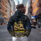 Geb Zip Hoodie Ancient Egyptian Cracked Earth and Wheat Illustration Egyptian Earth God - African Pride