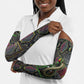 Geb Ancient Egyptian Arm Sleeves with Serpent Throne and Snake Skin Texture Egyptian Earth God Tribute - African Pride