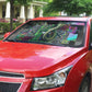 Geb Ancient Egyptian Auto Sun Shade with Serpent Throne and Snake Skin Texture Egyptian Earth God Tribute - African Pride