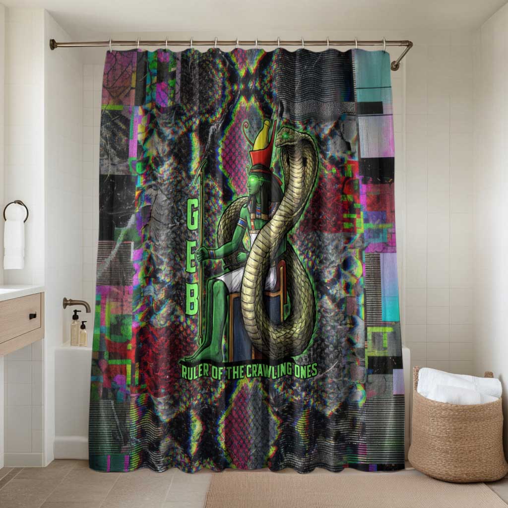 Geb Ancient Egyptian Bathroom Set with Serpent Throne and Snake Skin Texture Egyptian Earth God Tribute - African Pride