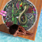 Geb Ancient Egyptian Beach Blanket with Serpent Throne and Snake Skin Texture Egyptian Earth God Tribute - African Pride