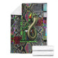 Geb Ancient Egyptian Blanket with Serpent Throne and Snake Skin Texture Egyptian Earth God Tribute - African Pride