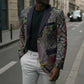 Geb Ancient Egyptian Blazer with Serpent Throne and Snake Skin Texture Egyptian Earth God Tribute - African Pride