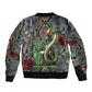 Geb Ancient Egyptian Bomber Jacket with Serpent Throne and Snake Skin Texture Egyptian Earth God Tribute - African Pride