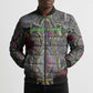 Geb Ancient Egyptian Bomber Puffer Jacket with Serpent Throne and Snake Skin Texture Egyptian Earth God Tribute - African Pride