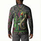 Geb Ancient Egyptian Button Sweatshirt with Serpent Throne and Snake Skin Texture Egyptian Earth God Tribute
