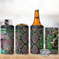 Geb Ancient Egyptian 4 in 1 Can Cooler Tumbler with Serpent Throne and Snake Skin Texture Egyptian Earth God Tribute - African Pride