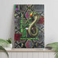 Geb Ancient Egyptian Canvas Wall Art with Serpent Throne and Snake Skin Texture Egyptian Earth God Tribute - African Pride