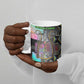Geb Ancient Egyptian Ceramic Mug with Serpent Throne and Snake Skin Texture Egyptian Earth God Tribute - African Pride