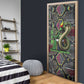 Geb Ancient Egyptian Door Cover with Serpent Throne and Snake Skin Texture Egyptian Earth God Tribute - African Pride