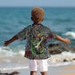 Geb Ancient Egyptian Kid Hawaiian Shirt with Serpent Throne and Snake Skin Texture Egyptian Earth God Tribute - African Pride