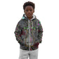 Geb Ancient Egyptian Kid Hoodie with Serpent Throne and Snake Skin Texture Egyptian Earth God Tribute - African Pride