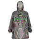 Geb Ancient Egyptian Kid Wearable Blanket Hoodie with Serpent Throne and Snake Skin Texture Egyptian Earth God Tribute - African Pride
