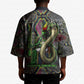 Geb Ancient Egyptian Kimono with Serpent Throne and Snake Skin Texture Egyptian Earth God Tribute - African Pride
