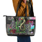 Geb Ancient Egyptian Leather Tote Bag with Serpent Throne and Snake Skin Texture Egyptian Earth God Tribute - African Pride