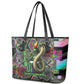 Geb Ancient Egyptian Leather Tote Bag with Serpent Throne and Snake Skin Texture Egyptian Earth God Tribute - African Pride