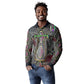 Geb Ancient Egyptian Long Sleeve Polo Shirt with Serpent Throne and Snake Skin Texture Egyptian Earth God Tribute - African Pride