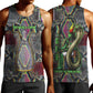 Geb Ancient Egyptian Men Tank Top with Serpent Throne and Snake Skin Texture Egyptian Earth God Tribute - African Pride