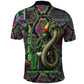 Geb Ancient Egyptian Polo Shirt with Serpent Throne and Snake Skin Texture Egyptian Earth God Tribute - African Pride