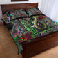 Geb Ancient Egyptian Quilt Bed Set with Serpent Throne and Snake Skin Texture Egyptian Earth God Tribute - African Pride