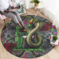 Geb Ancient Egyptian Round Carpet with Serpent Throne and Snake Skin Texture Egyptian Earth God Tribute - African Pride