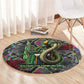 Geb Ancient Egyptian Round Carpet with Serpent Throne and Snake Skin Texture Egyptian Earth God Tribute - African Pride