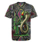 Geb Ancient Egyptian Rugby Jersey with Serpent Throne and Snake Skin Texture Egyptian Earth God Tribute - African Pride