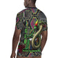 Geb Ancient Egyptian Rugby Jersey with Serpent Throne and Snake Skin Texture Egyptian Earth God Tribute - African Pride