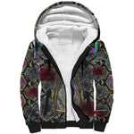 Geb Ancient Egyptian Sherpa Hoodie with Serpent Throne and Snake Skin Texture Egyptian Earth God Tribute - African Pride