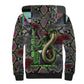 Geb Ancient Egyptian Sherpa Hoodie with Serpent Throne and Snake Skin Texture Egyptian Earth God Tribute - African Pride