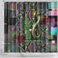 Geb Ancient Egyptian Shower Curtain with Serpent Throne and Snake Skin Texture Egyptian Earth God Tribute - African Pride